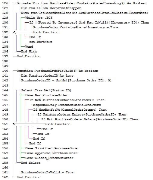 Module brackets with Exit Function