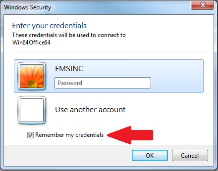 Remote Desktop Windows Security Login