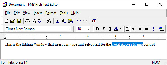 Editing Window
