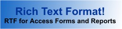 Rich text format memo fields for Microsoft Access forms and reports with Total Access Memo