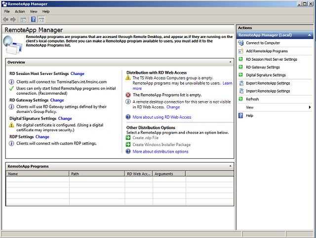 Windows Server 2008 R2 Terminal Server RemoteApp for Microsoft Access Database Applications