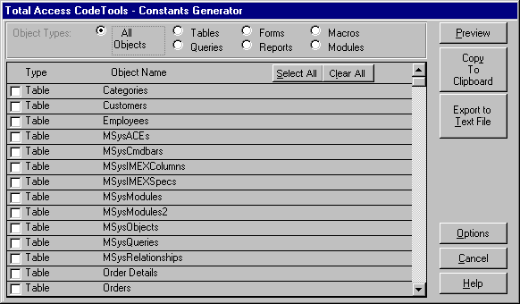 Constants Generator